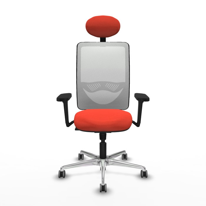 PIQUERAS Y CRESPO Silla de oficina Zulema con mecanismo Sincro, Naranja oscuro y Blanco PIQUERAS Y CRESPO Silla de oficina Zulema con mecanismo Sincro, Naranja oscuro y Blanco