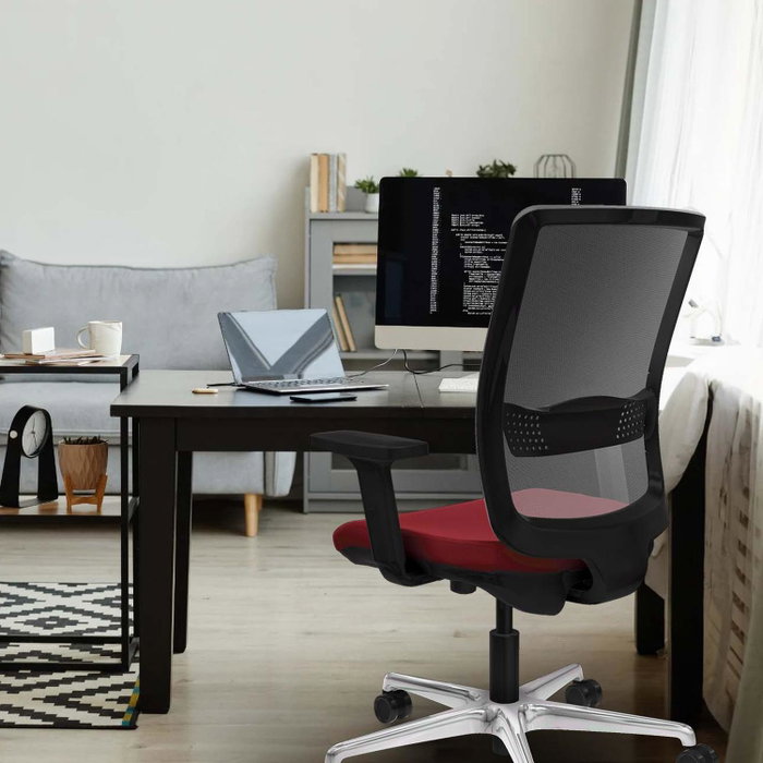 PIQUERAS Y CRESPO Silla de oficina Haches con mecanismo Sincro/Traslack Marrón oscuro y Blanco PIQUERAS Y CRESPO Silla de oficina Haches con mecanismo Sincro/Traslack Marrón oscuro y Blanco