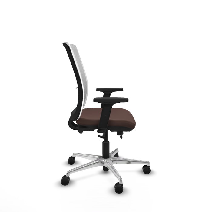 PIQUERAS Y CRESPO Silla de oficina Haches con mecanismo Sincro/Traslack Marrón oscuro y Blanco PIQUERAS Y CRESPO Silla de oficina Haches con mecanismo Sincro/Traslack Marrón oscuro y Blanco