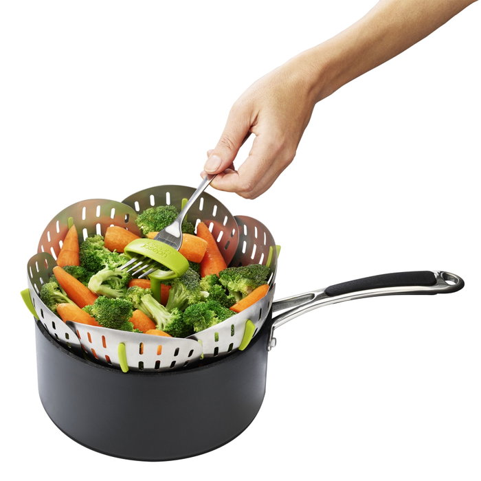 Joseph Joseph Bloom Cesta de vapor plegable de acero inoxidable