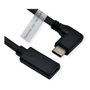ROLINE Cable de Extensión USB Tipo C Macho a Hembra, 2 metros, Negro, DP-VERLNG.KABEL TYP C-C, Ref. 11.04.5496-10
