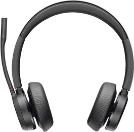 HP Poly Voyager 4320 UC Auricular Estéreo Inalámbrico con Adaptador USB-A BT700 y Base de Carga, Cancelación de Ruido, Negro