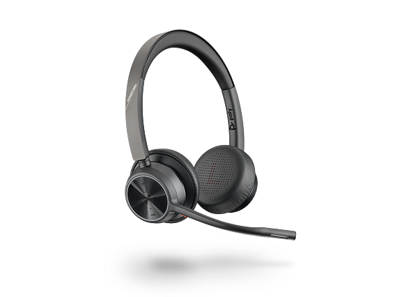 HP Poly Voyager 4320 UC Auricular Estéreo USB-A con Adaptador BT700 y Base de Carga, Negro