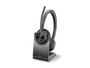 HP Poly Voyager 4320 UC Auricular Estéreo USB-A con Adaptador BT700 y Base de Carga, Negro