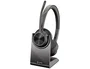 HP Poly Voyager 4320 UC Auriculares Estéreo USB-A con Adaptador BT700 y Base de Carga, Negro