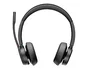 HP Poly Voyager 4320 UC Auriculares Estéreo USB-A con Adaptador BT700 y Base de Carga, Negro