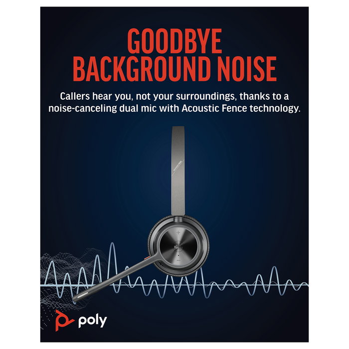 HP Voyager 4320 Microsoft Teams Certified Headset + BT Dongle + Charging Station