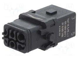 HARTING Han® 1A Plantilla de Contacto Hembra 6 PIN