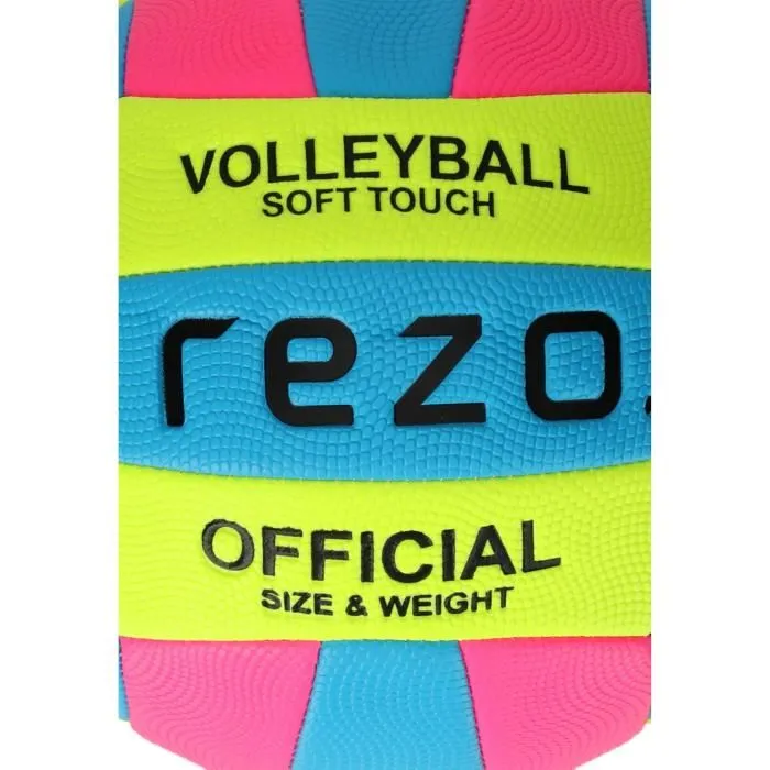 REZO Balón de Voleibol PVC Contraste Bicolor Resistente y Ligero