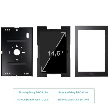 TooQ TQATTE2601-L-B Marco Antirrobo para Tablet 14,6'' Negro