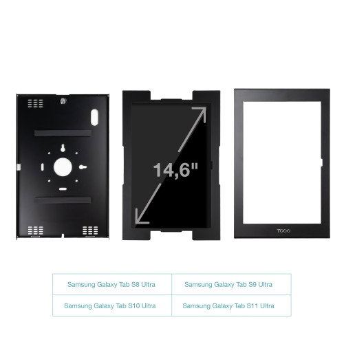 Tooq Marco Antirrobo para Tablet 14,6 Pulgadas Negro TQATTE2601-L-B