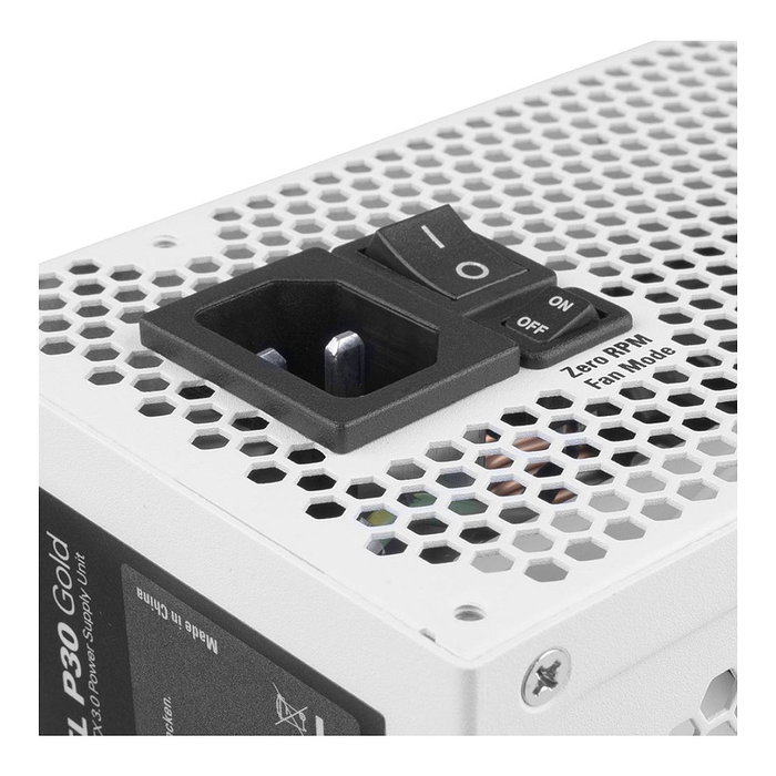 Sharkoon REBEL P30 Gold 1000W ATX3.0 Blanco, 1x 12VHPWR, 4x PCIe, Cable-Management, 1000 Watt