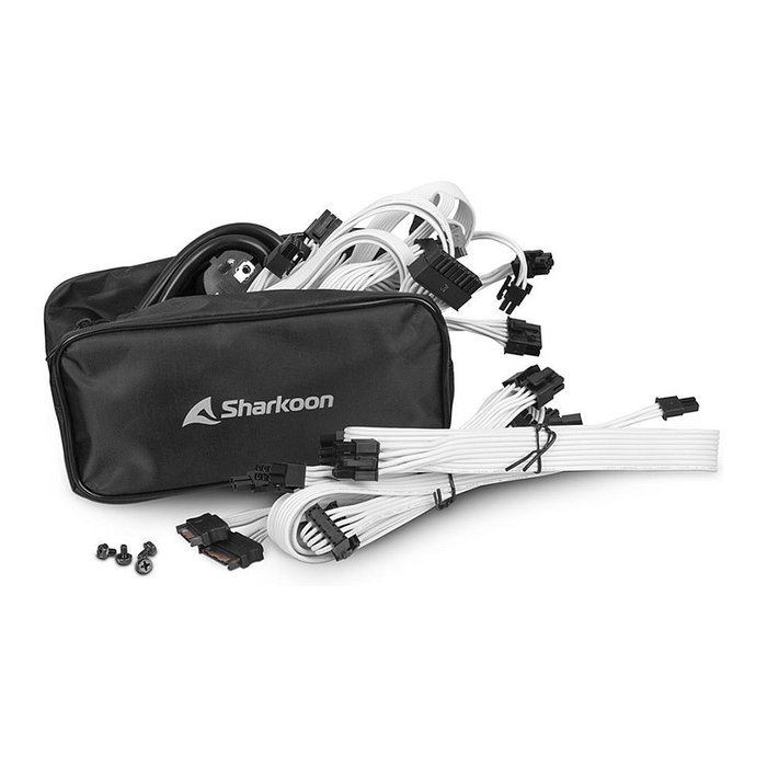 Sharkoon REBEL P30 Gold 1000W ATX3.0 Blanco, 1x 12VHPWR, 4x PCIe, Cable-Management, 1000 Watt