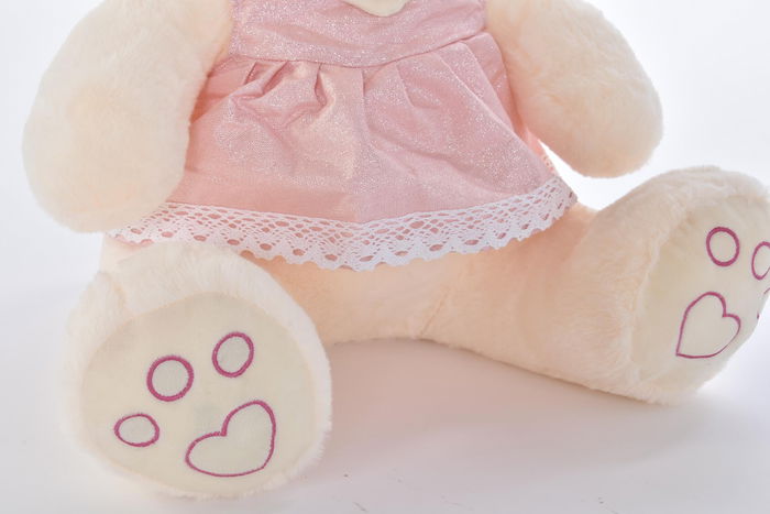 DKD Home Decor Peluche Oso Rosa Verde Blanco Poliester 20 x 50 x 20 cm (2 Unidades)