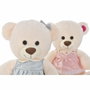 DKD Home Decor Set de 2 Peluches de Oso Surtidos (Rosa, Verde, Blanco) 20x20x50 cm