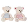 DKD Home Decor Set de 2 Peluches de Oso Surtidos (Rosa, Verde, Blanco) 20x20x50 cm