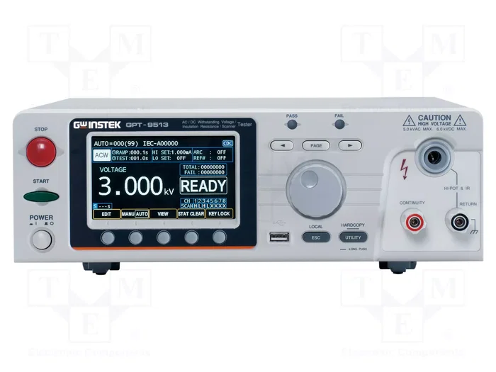 GW INSTEK GPT-9513 Probador de Seguridad Hi-Pot True RMS GW INSTEK GPT-9513 Probador de Seguridad Hi-Pot True RMS