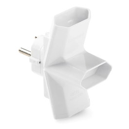 Famatel Clavija triple bipolar 10A 250V espigas 4,8 mm retractilado