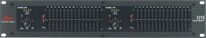 DBX 1215 Ecualizador Gráfico Profesional Doble Canal 31 Bandas Ancho 29.1 cm Alto 19.1 cm Largo 56.5 cm