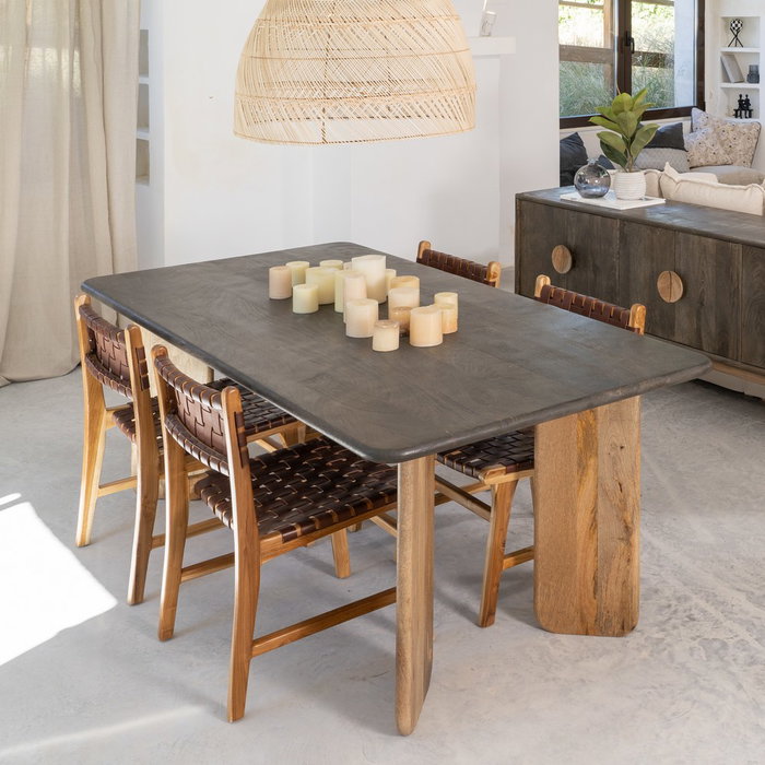 Ixia Mesa Comedor Natural-Marrón 200 x 100 x 76 cm