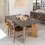 Ixia Mesa Comedor Natural-Marrón 200 x 100 x 76 cm