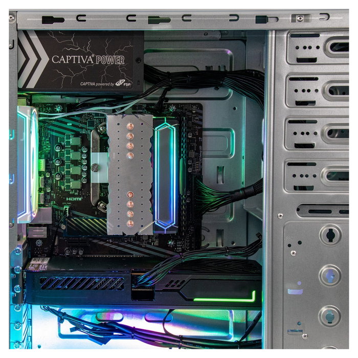 Captiva PC Sobremesa Gaming Advanced R98 608, Procesador AMD Ryzen 7 5700X, 32GB RAM, SSD 1TB, Tarjeta Gráfica NVIDIA GeForce RTX 5060, Sistema Operativo Windows 11