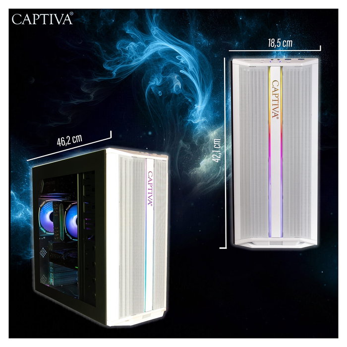 Captiva PC Sobremesa Gaming Advanced R98 608, Procesador AMD Ryzen 7 5700X, 32GB RAM, SSD 1TB, Tarjeta Gráfica NVIDIA GeForce RTX 5060, Sistema Operativo Windows 11