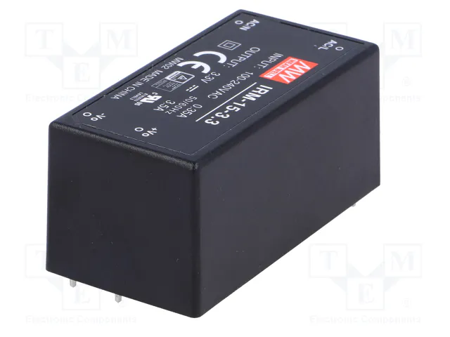 MEAN WELL IRM-15-3.3 Convertidor AC/DC 11,55W 3,3V DC