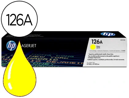 HP Cartucho de tóner original LaserJet 126A CE312A Amarillo HP Cartucho de tóner original LaserJet 126A CE312A Amarillo