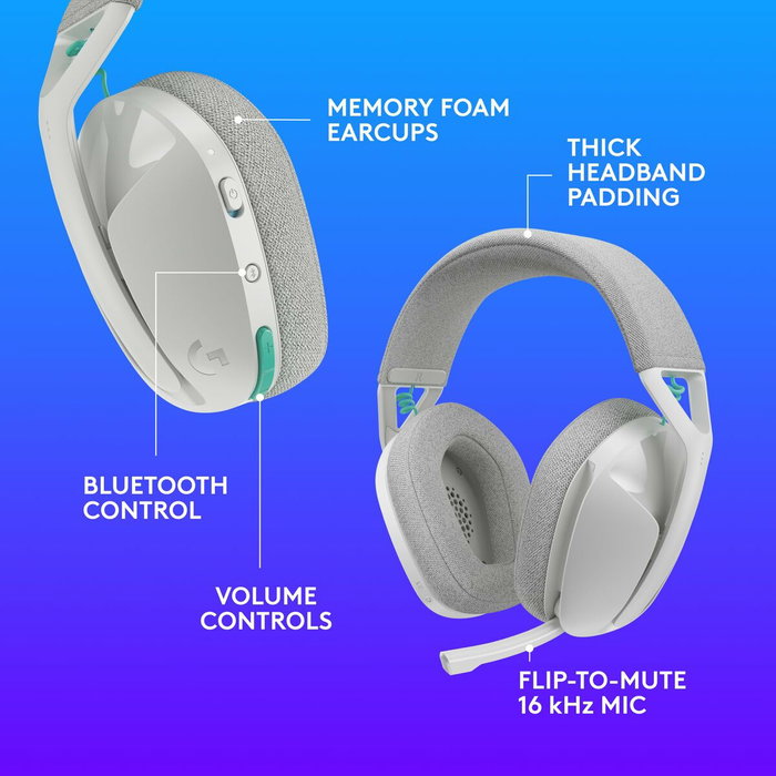 Logitech G G321 LIGHTSPEED Auriculares Inalámbricos Blanco
