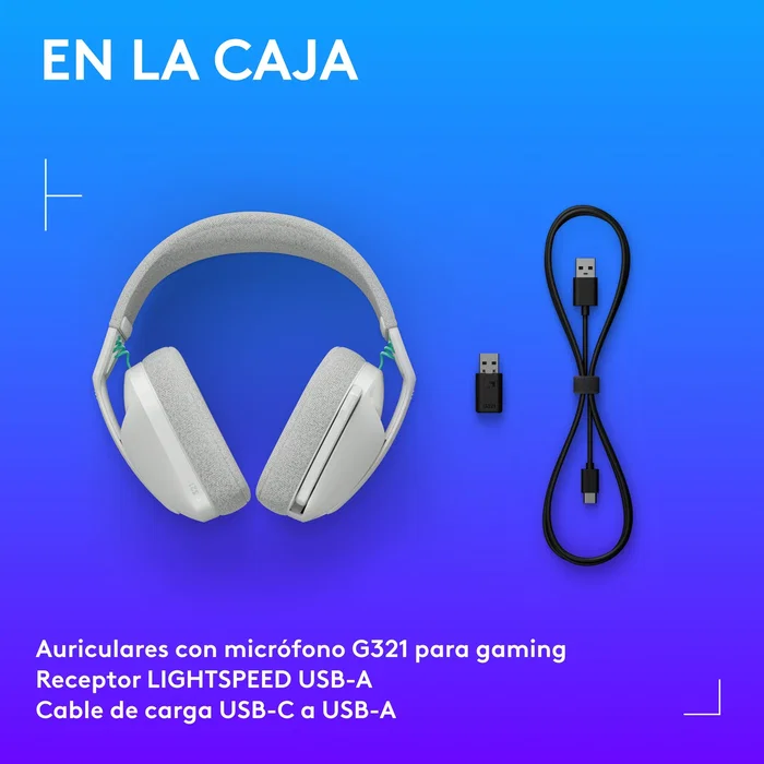 Logitech G Auriculares G321 LIGHTSPEED Blanco