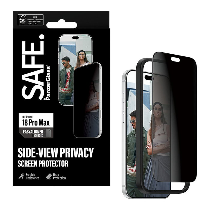 PanzerGlass SAFE. Privacy Screen Protector para iPhone 18 Pro Max