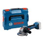 Bosch GWS 18V-8 Professional Esmeriladora Angular a Batería 18V Solo, Diámetro Disco 125mm, 11000 RPM, Sin Batería ni Cargador, Color Azul y Negro, en L-BOXX