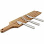 Menastyl Tabla de cortar rectangular de madera de acacia con 3 cuchillos para queso
