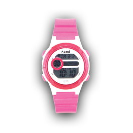 SAMI Reloj Cadete LCD Redondo WR50M con Luz y Caja - Pantalla Digital para Niños