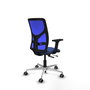 PIQUERAS Y CRESPO Silla de oficina Motilla con mecanismo Sincro/Traslack Azul