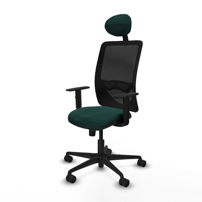 PIQUERAS Y CRESPO Silla de oficina Zulema con mecanismo Sincro, Verde botella y Negro PIQUERAS Y CRESPO Silla de oficina Zulema con mecanismo Sincro, Verde botella y Negro