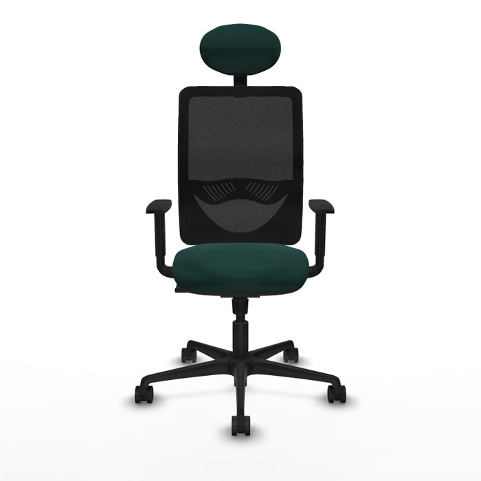 PIQUERAS Y CRESPO Silla de oficina Zulema con mecanismo Sincro, Verde botella y Negro PIQUERAS Y CRESPO Silla de oficina Zulema con mecanismo Sincro, Verde botella y Negro
