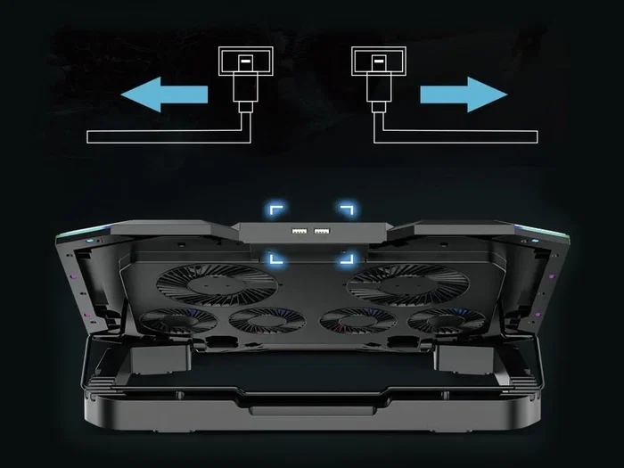 Conceptronic THYIA01B ERGO Base de refrigeración con 6 ventiladores y RGB