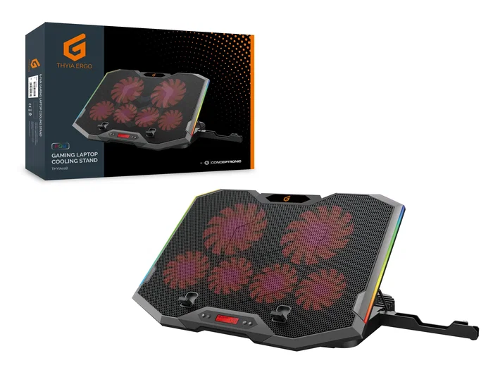 Conceptronic THYIA01B Base de refrigeración RGB para portátiles hasta 17 pulgadas Conceptronic THYIA01B Base de refrigeración RGB para portátiles hasta 17 pulgadas