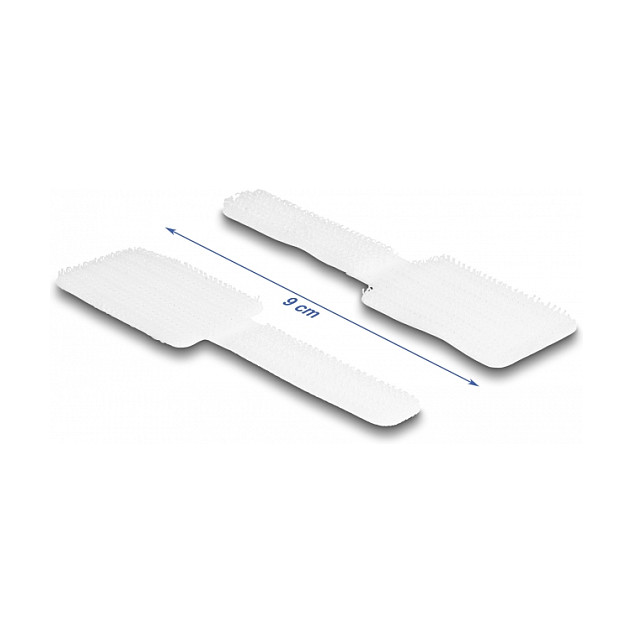 DeLOCK Mini sujetacables de gancho y bucle autoadhesivo 90 mm x 24 mm, 10 unidades, Blanco DeLOCK Mini sujetacables de gancho y bucle autoadhesivo 90 mm x 24 mm, 10 unidades, Blanco