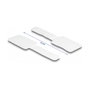 DeLOCK Mini sujetacables de gancho y bucle autoadhesivo 90 mm x 24 mm blanco, 10 unidades