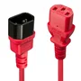 Lindy Cable de extensión IEC C14 a C13, 0,5 m, Rojo