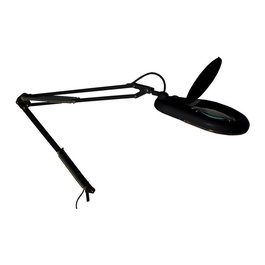 Fbright Flexo LED Lupa 3x, 9W, 685 lm, Brazo Extensible con Abrazadera, Negro, 350x950 mm