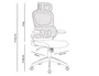 Q-connect Silla de Dirección Sorrento Malla con Base Metálica, Respaldo Transpirable, Reposabrazos Ajustables y Ruedas Premium, Color Gris, Alt Max 1320 mm