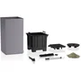 Lechuza LEC4008789136404 Macetero Canto Stone Column 40 kit LED completo, gris piedra