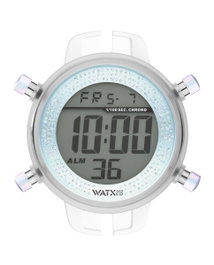 Watxandco RWA1129 Reloj Digital para Mujer con Caja Transparente