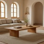 Ixia Mesa de Centro de Madera de Acacia Natural 150 x 70 x 30 cm