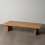 Ixia Mesa de Centro de Madera de Acacia Natural 150 x 70 x 30 cm