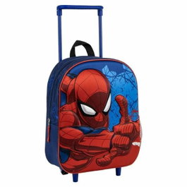 Cerdá Mochila Infantil Trolley 3D Spiderman Marvel Azul